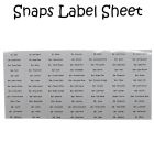 Label Sheet for Snap Storage Boxes